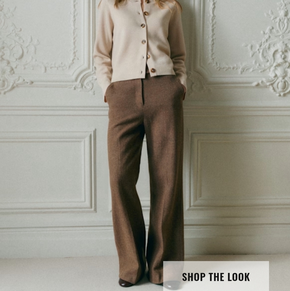 Sezane Pedro Trousers in Taupe size FR40/EUR40/US8 NWT